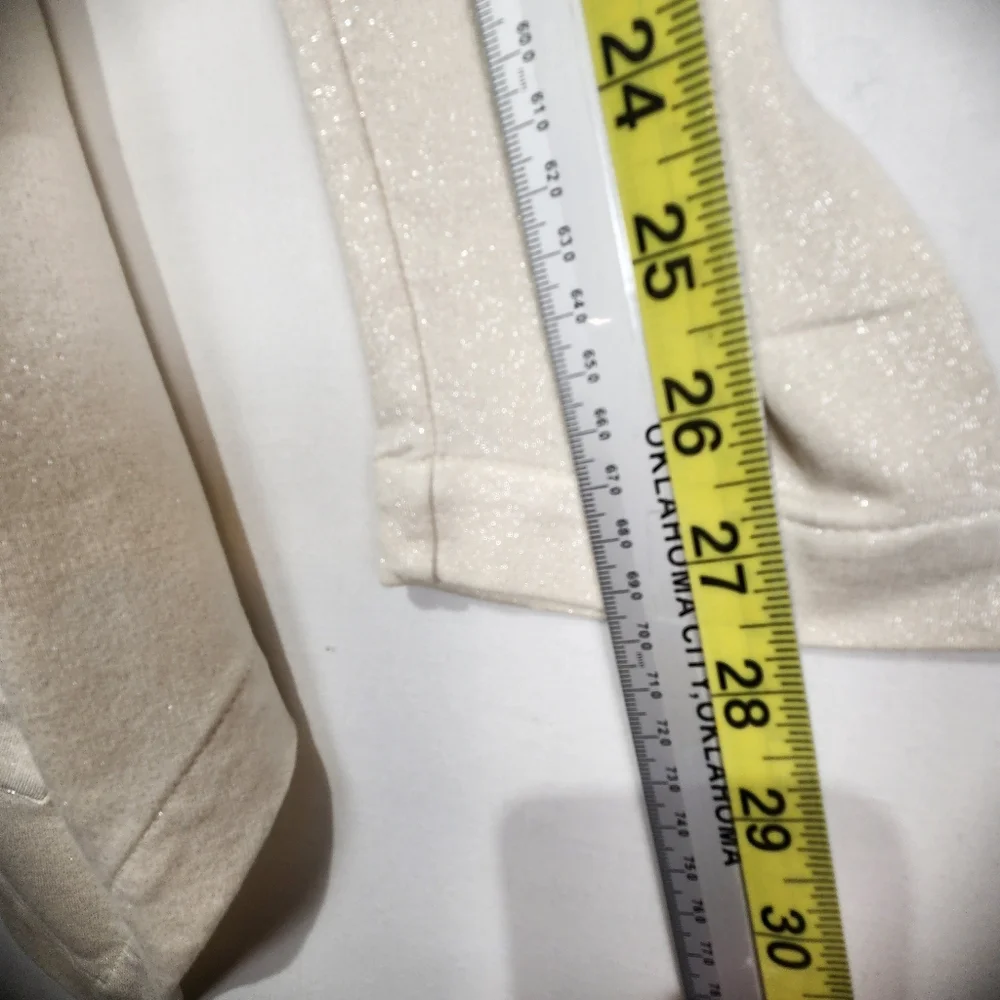 Tommy Bahama Women's Cream Open-Front Shimmery Cardigan Size S/P - Picture 7 of 9